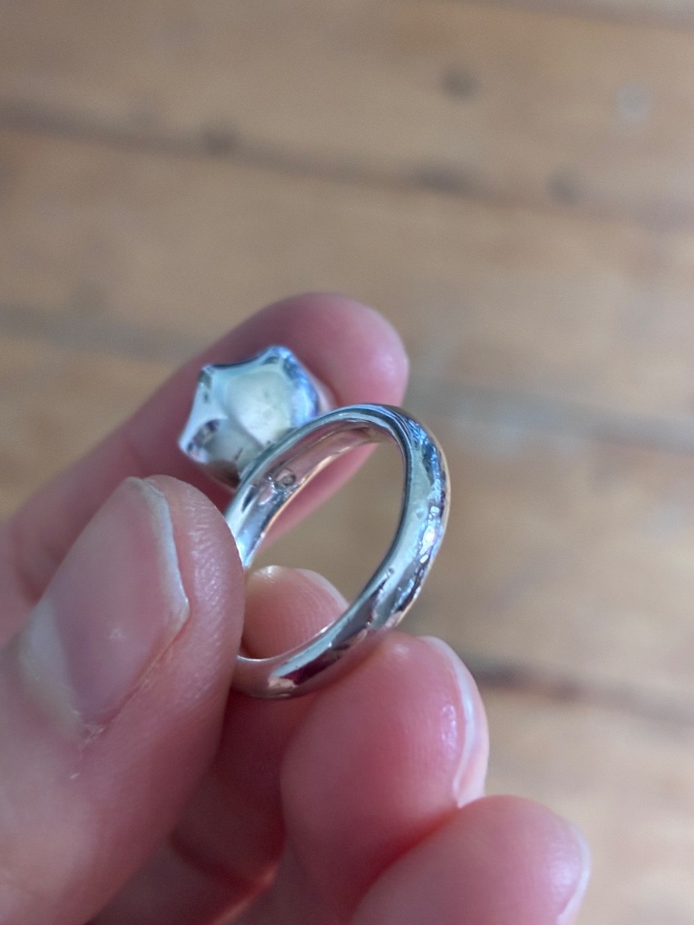 French artisan ring with purple stone - Picture 8 of 10
